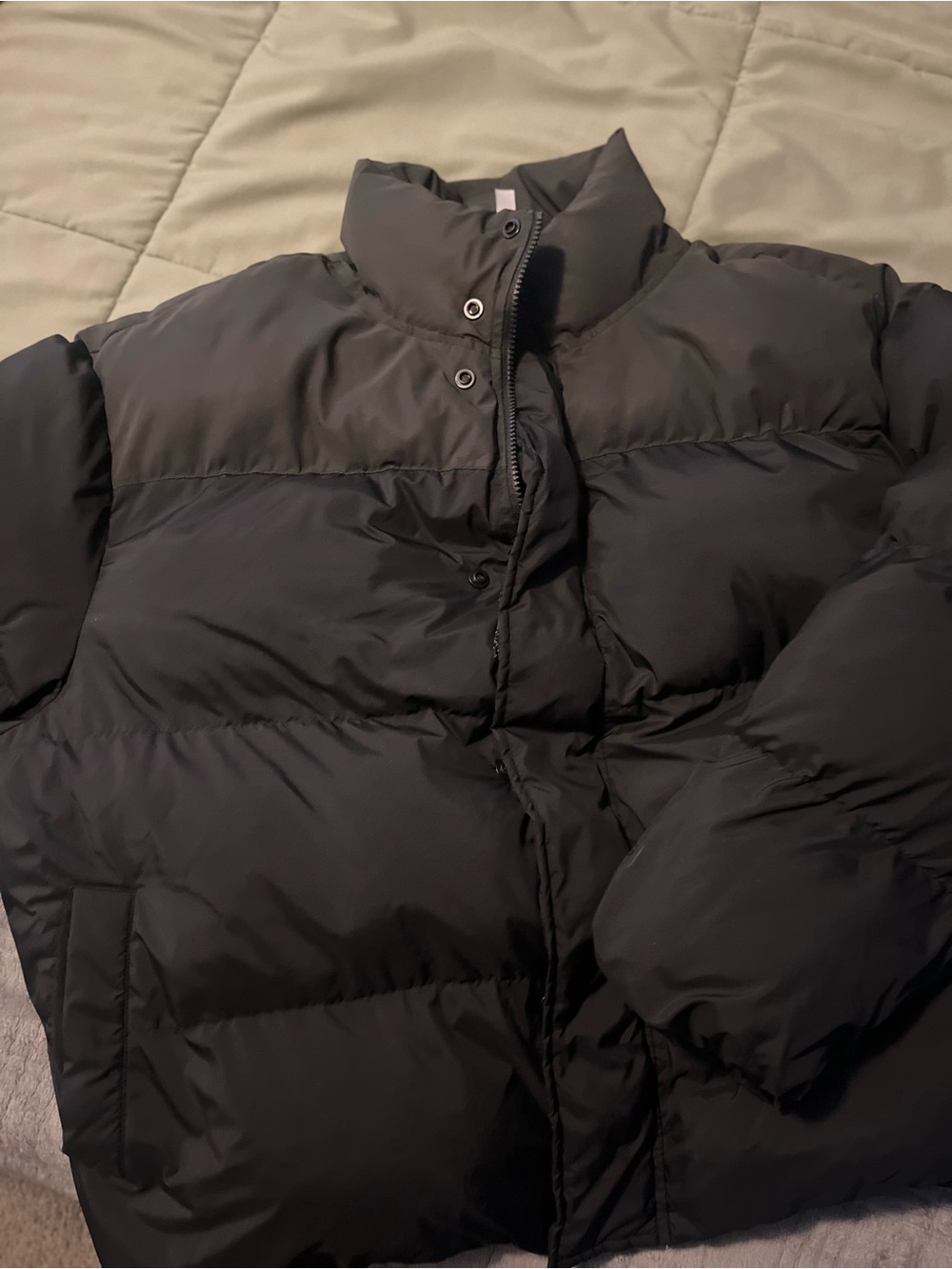 Fabletics Black Quilted Puffer Jacket